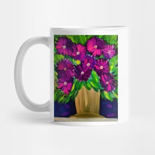 abstract purple flowers Mug